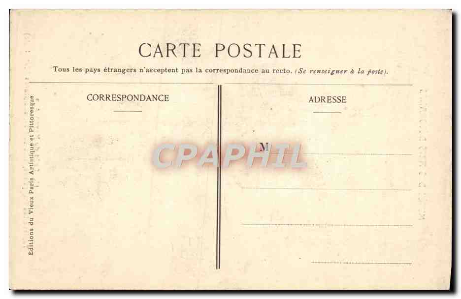 Intérieur d'un musée — fresques et mobilier — Éditions du Vieux Paris — Verso