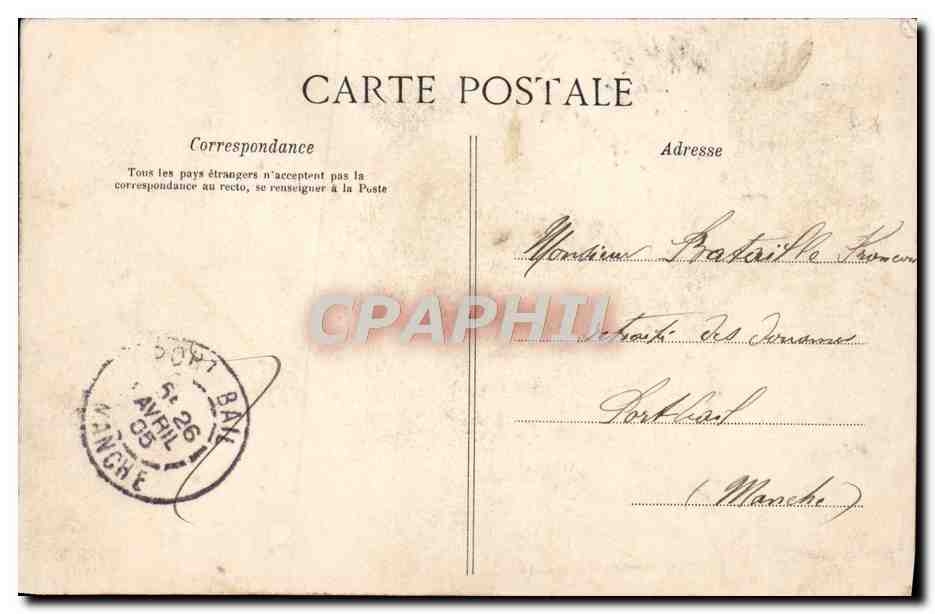 CPA Saint Malo Le Tombeau de Chateaubriand Un Jour de tempete — Rückseite