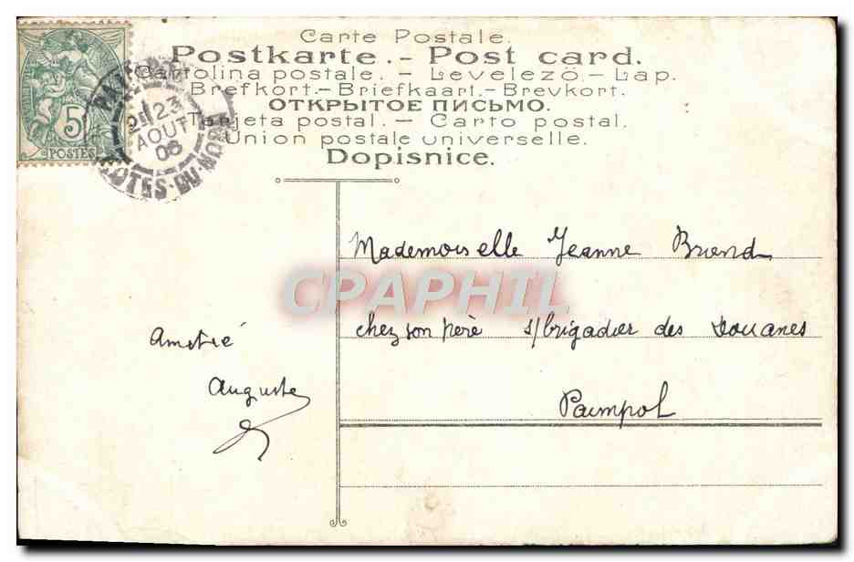 CPA Bonne Fete Femme — Verso