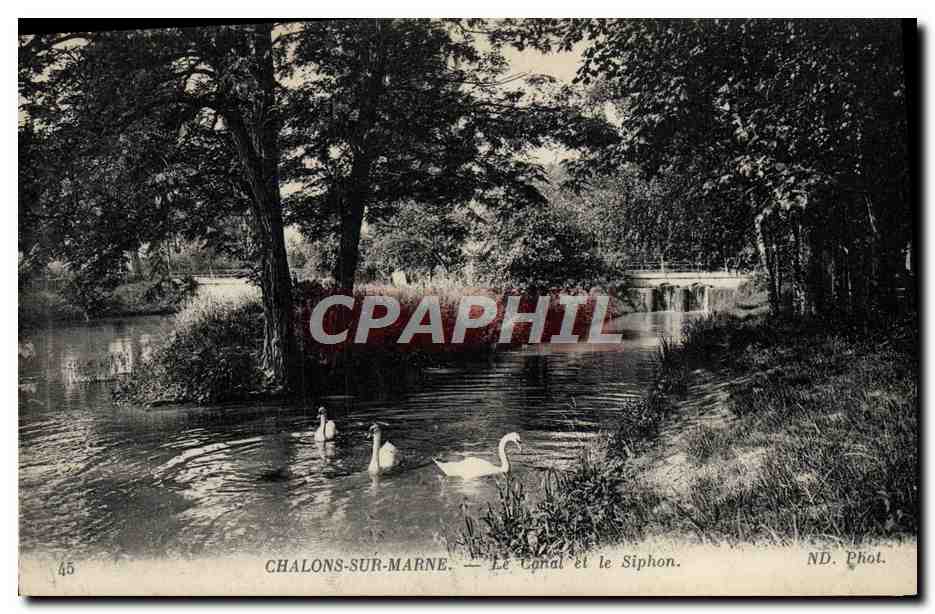 Chalons-sur-Marne — Der Kanal und der Siphon — ND. Fot.