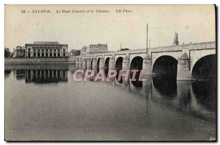 CPA Saumur Le Pont Cessart et le Theatre 