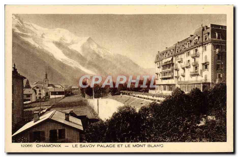 CPA Chamonix Le Savoy Palace Et Mont Blanc