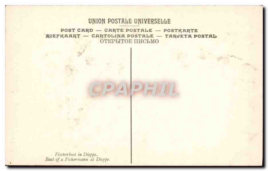CPA Flameng Bateau de Peche a Dieppe Paris Musee du Luxembourg — Verso