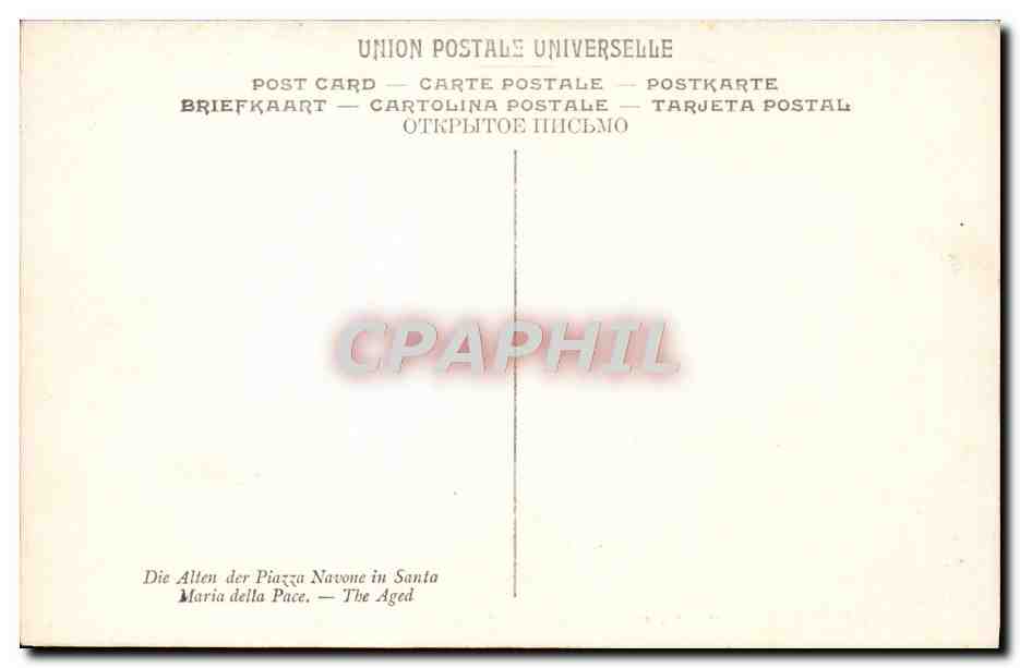 CPA Robert Fleury Les vieilles de la place Navone a Santa Maria della Pace Paris Musee du Luxembourg — Verso