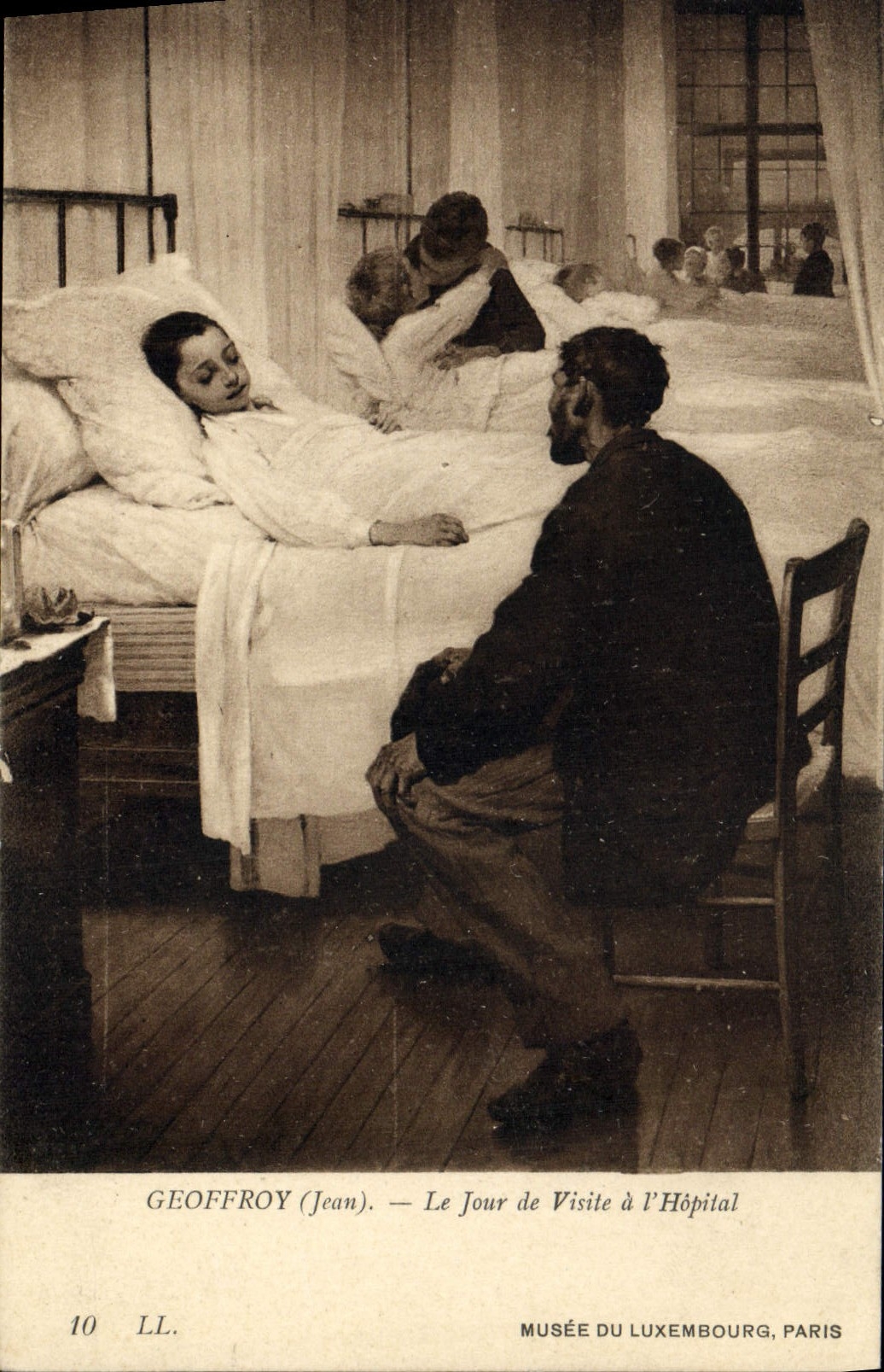 CPA Geoffroy Le Jour de Visite a L'Hopital Paris Musee du Luxembourg