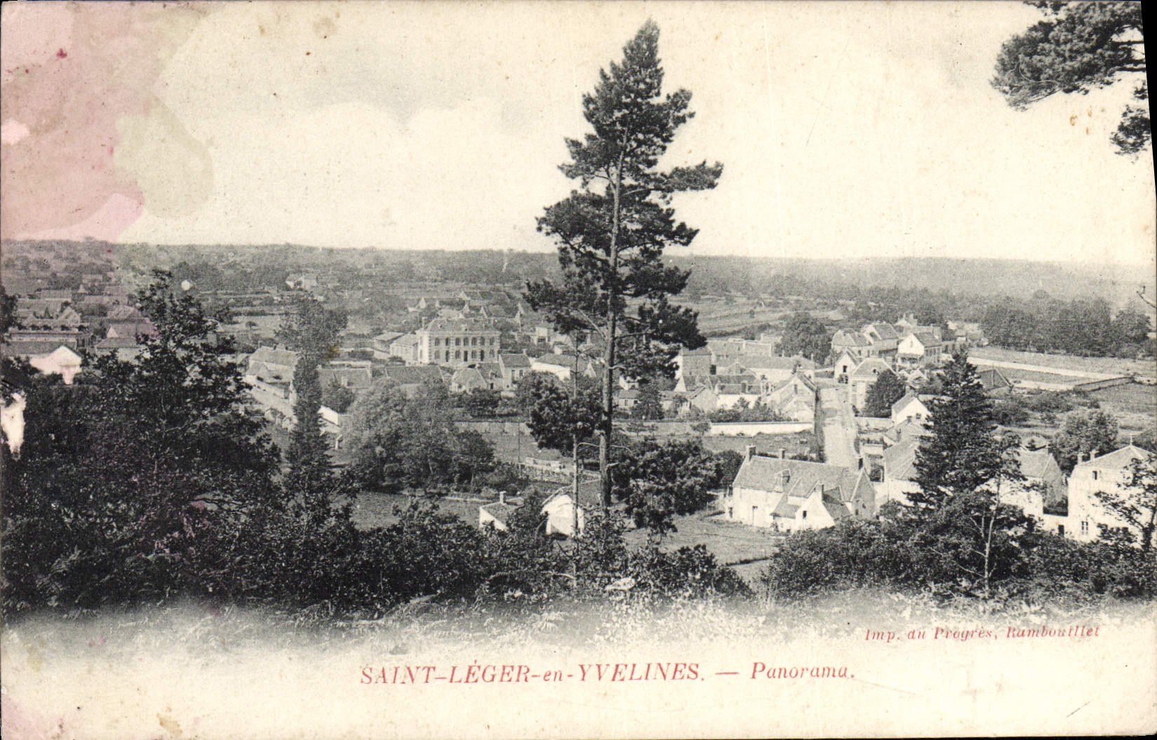 Vintage Postcard Saint Leger en Yvelines Panorama