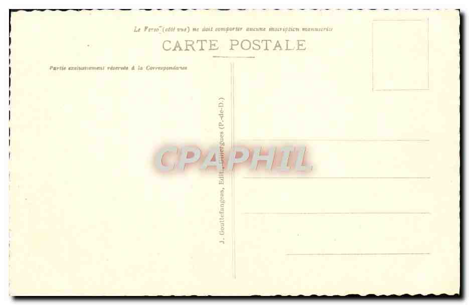 CPA Fonte du Givre Recouvrant la Tour de l'observatoire du Puy de Dome  — Verso