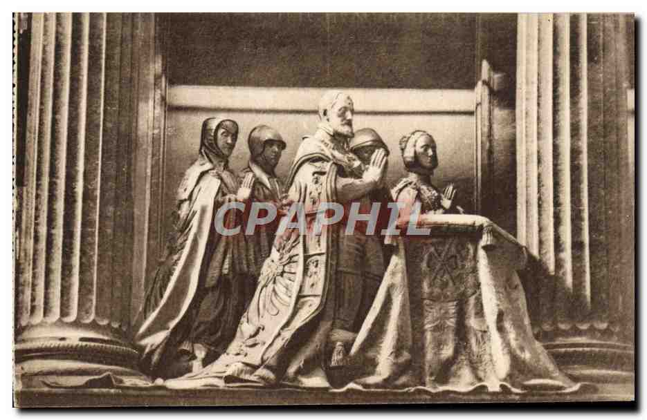 CPA Monasterio de El Escorial Enterramiento de Carlos V Grupo de Leoni