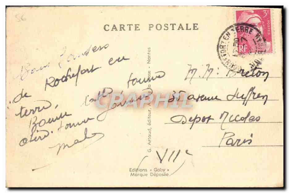 CPA Rochefort en Terre Le Vieux Bourg — Back