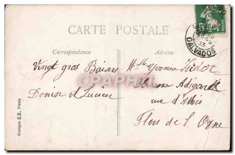 Petite fille avec bouquet de roses — éditeur FABRIDIU FRANÇAIS — n° 2740 — Verso