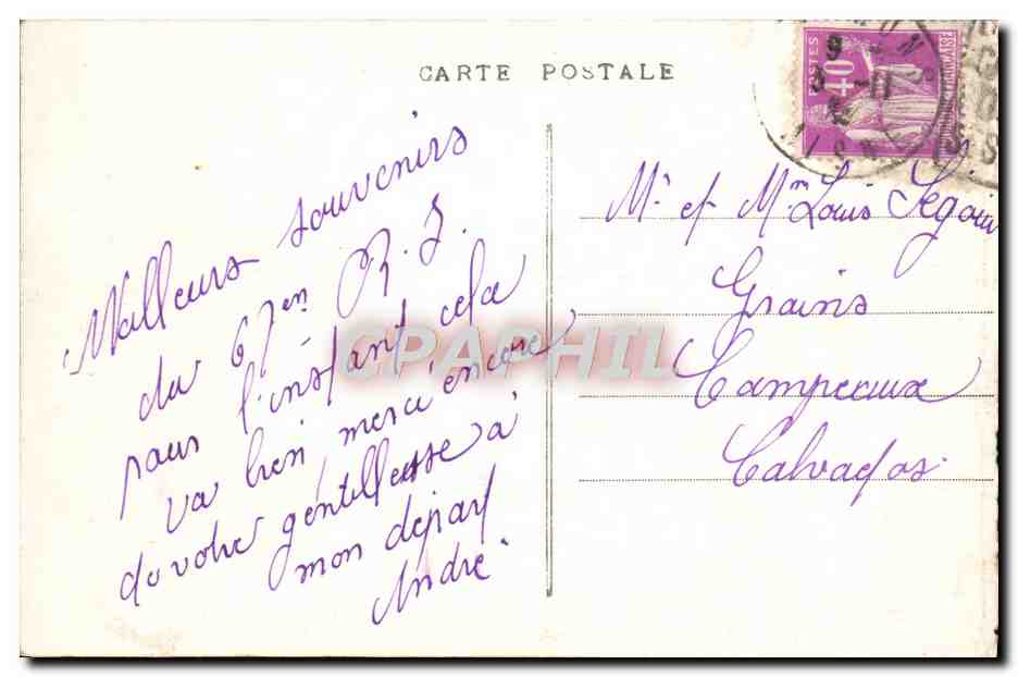 Soissons après la 2e invasion — Autour de la Cathédrale (côté Nord) — Ed. Lestrat-Nougardé, Solsanona — Verso