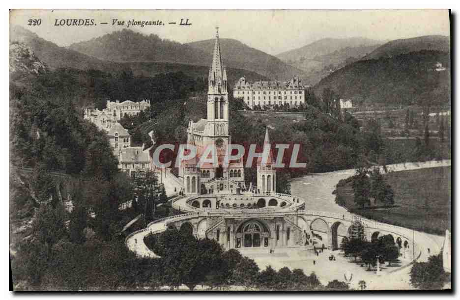 CPA Lourdes Vue Plongeante