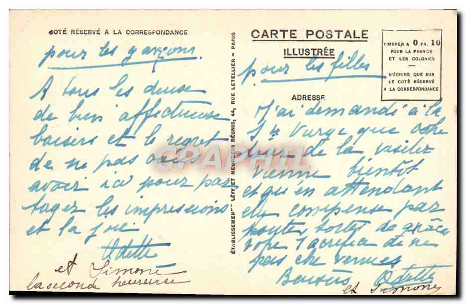 CPA Lourdes Le Calvaire Breton et la Basilique — Verso
