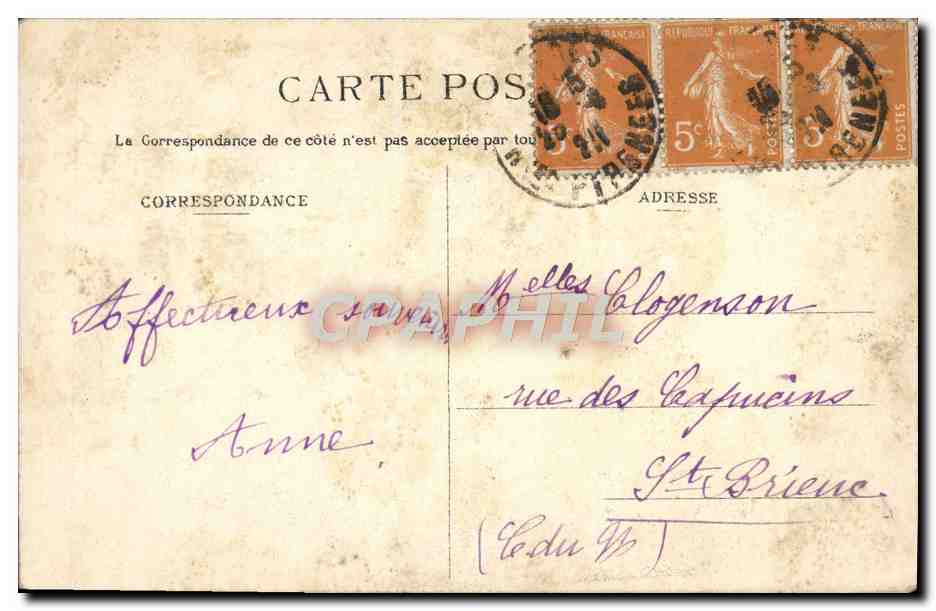 CPA Lourdes Vierge de La Grotte — Verso