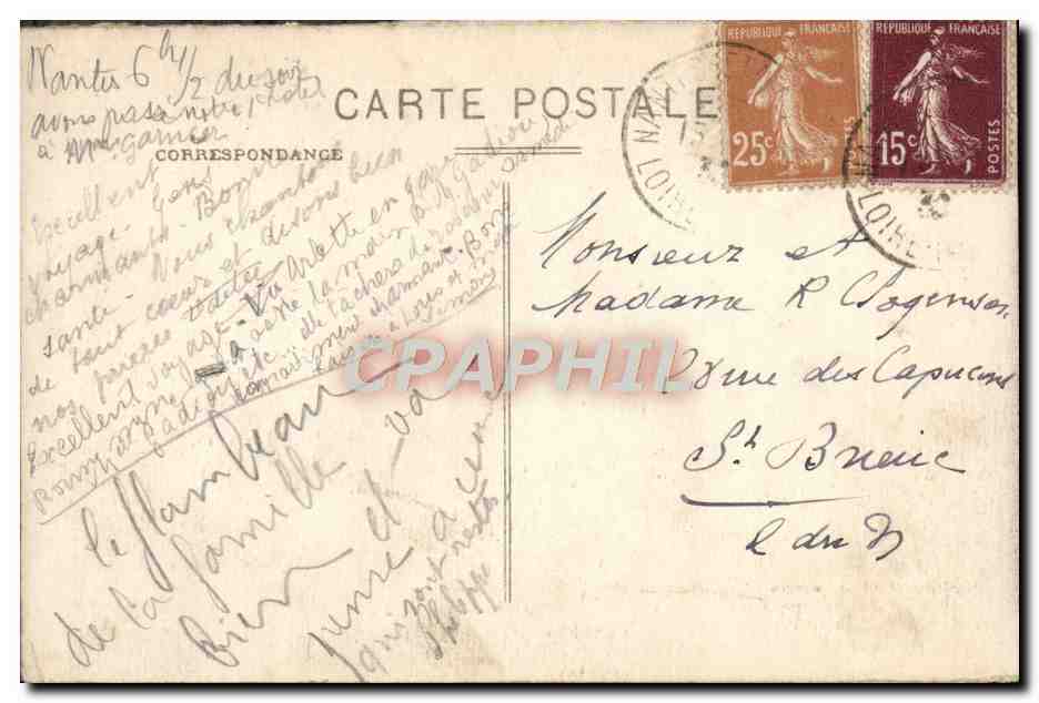 CPA Lourdes XIV Station du Calvaire — Verso