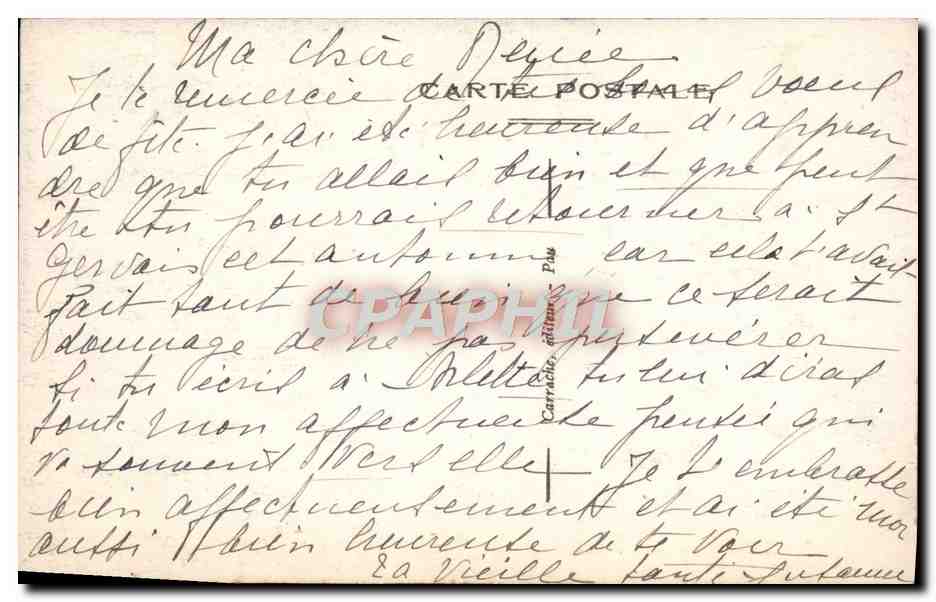 CPA Lourdes La Grotte de Massabielle — Verso