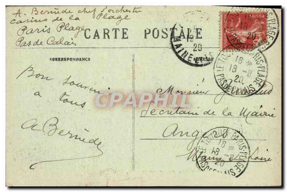 Paris-Plage (P.-de-C.) — Das Hotel l'Ermitage — Verlag Stévenard, Boulogne-sur-Meuse — Rückseite