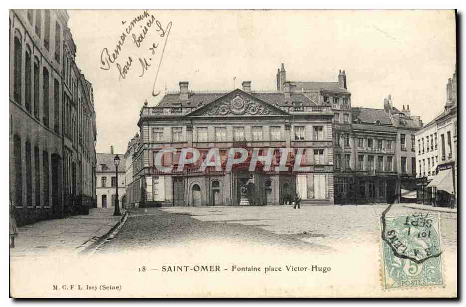 CPA Saint Omer Fontaine Place Victor Hugo