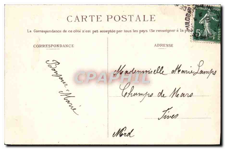 CPA Boulogne Sur Mer Le casino — Rückseite