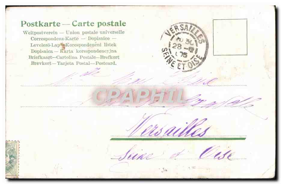 CPA Fantaisie Femme Enfant — Rückseite