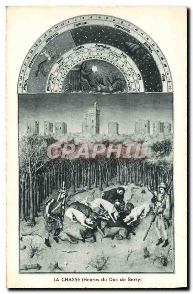 CPA La Chasse Heures du Duc de Berry