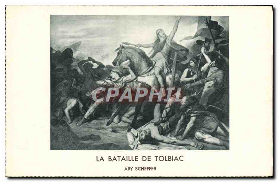 CPA La Bataille De Tolbiac Ary Scheffer