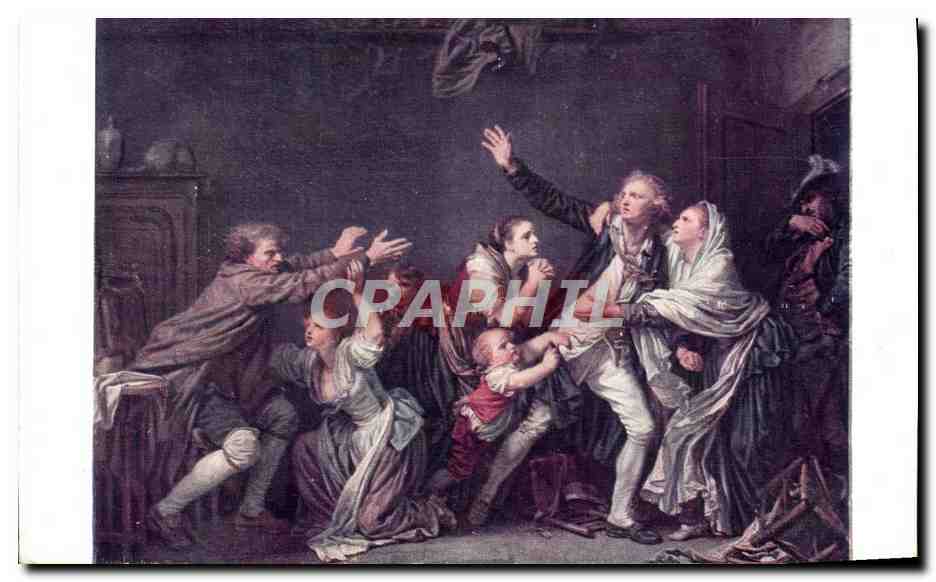 CPA Greuze La malediction paternelle