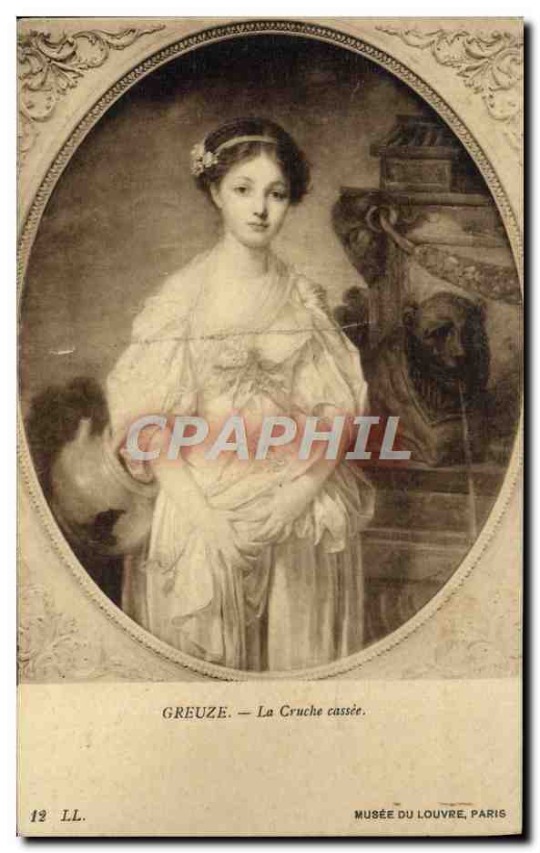 CPA Greuze La Cruche Cassee Paris Musee du Louvre