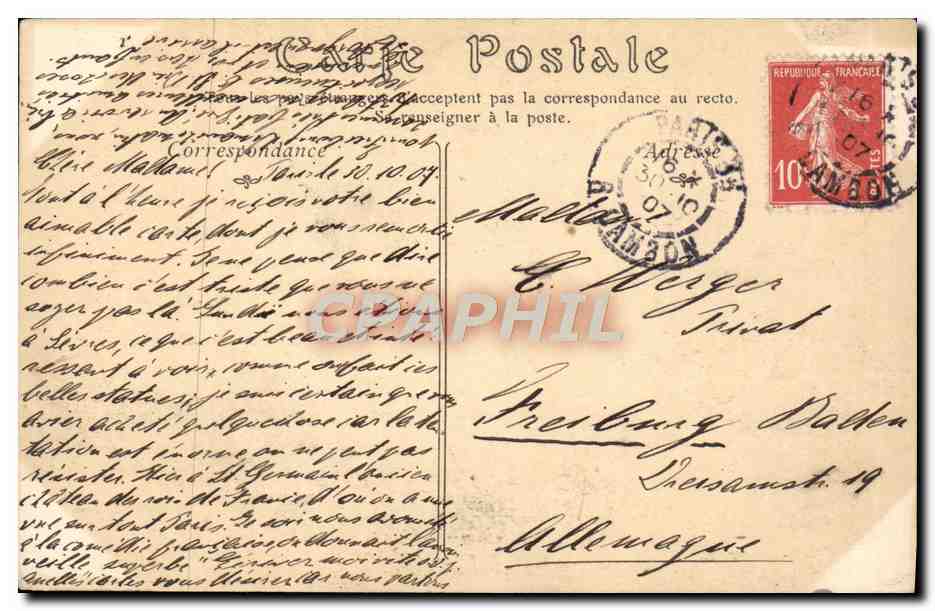 CPA Musee Du Louvre Ecole de Seville Murillo La naissance de la vierge — Verso