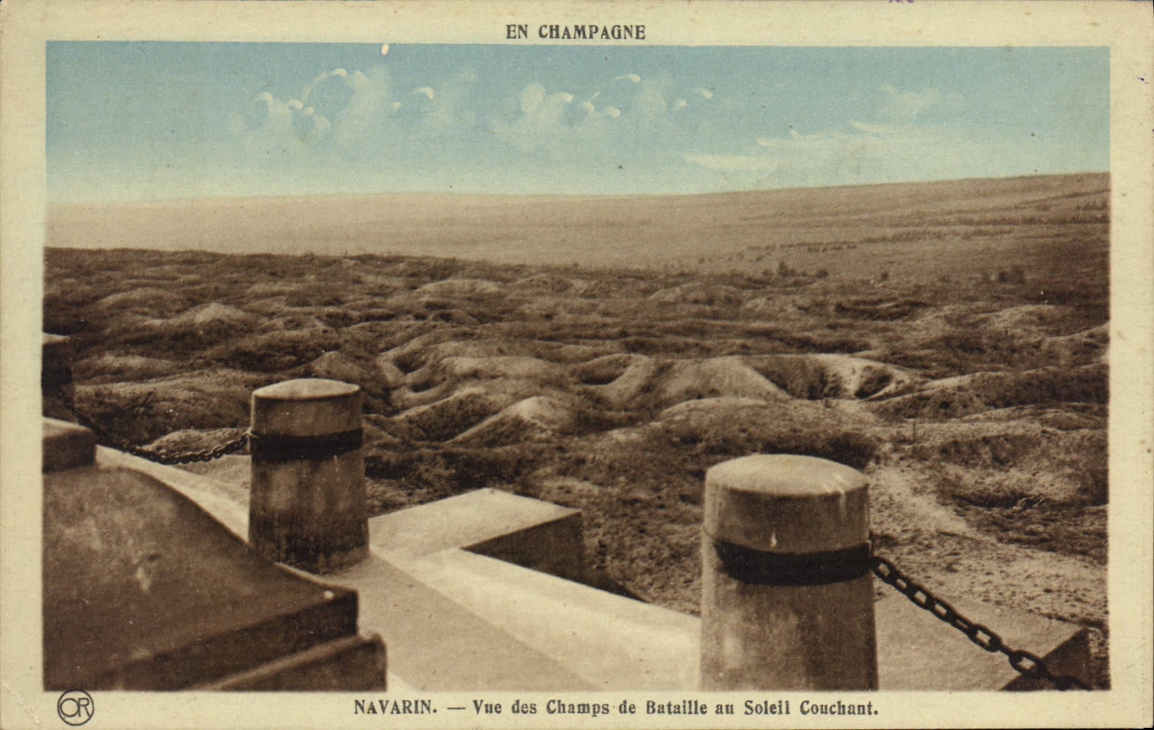 Navarin — Vue des Champs de Bataille au Soleil Couchant — Éditions Artistiques OR, Reims
