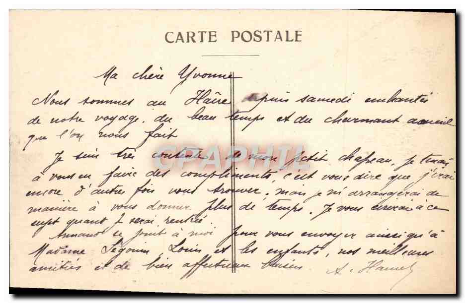 CPA Le Havre Casino et Boulevard Albert 1er Tramway — Rückseite