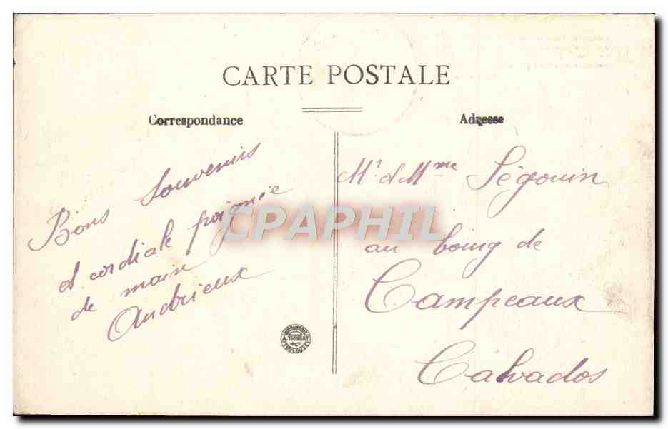 CPA Le Cantal Pittoresque Le Puy Mary Vu Des Fours de Peyre Arses — Rückseite