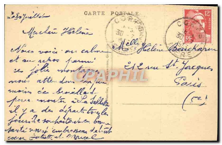 CPA Nd de la Salette Le Devoluy et l'Obiou — Rückseite