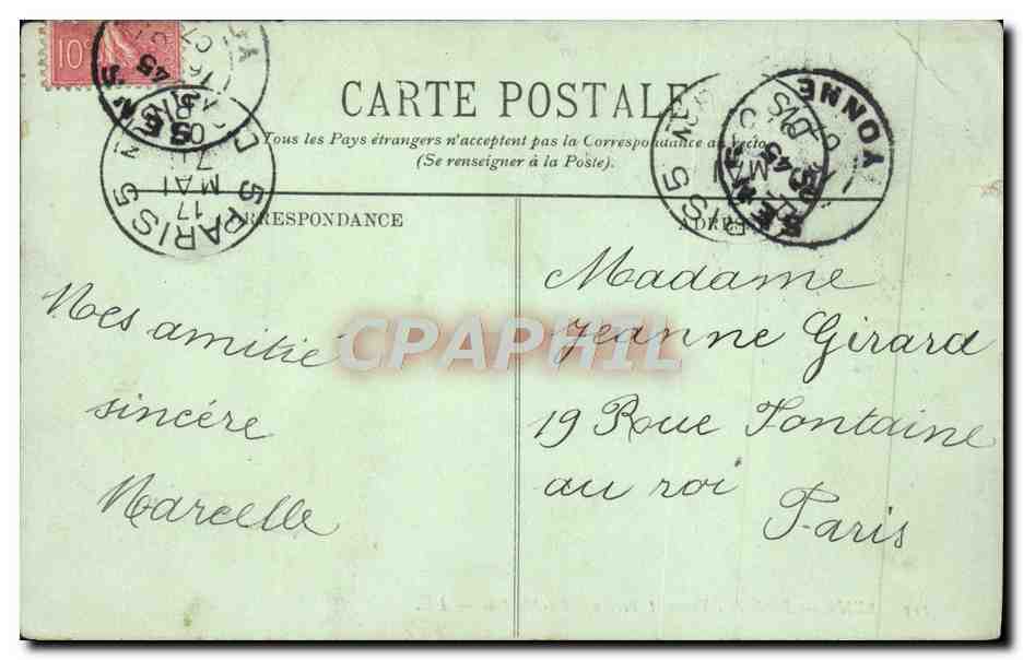 CPA Sens Bords de L'Yonne et Tertre Saint Martin — Back