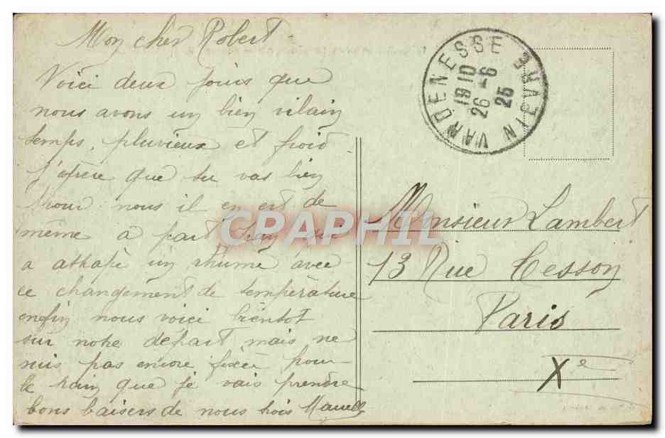 CPA Chateau Chastellux A Travers le Morvan — Verso