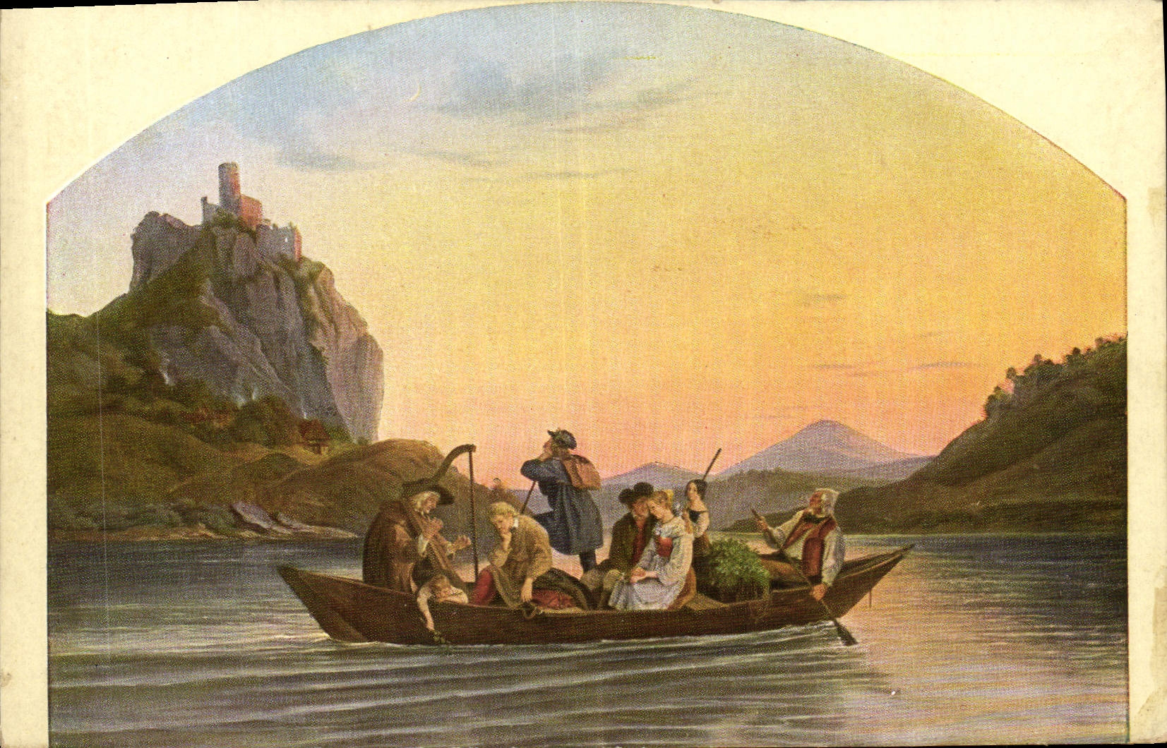 CPA Ludwig Richter Uberfahrt am Schreckenftein