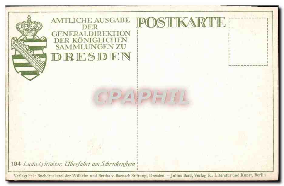 CPA Ludwig Richter Uberfahrt am Schreckenftein — Verso
