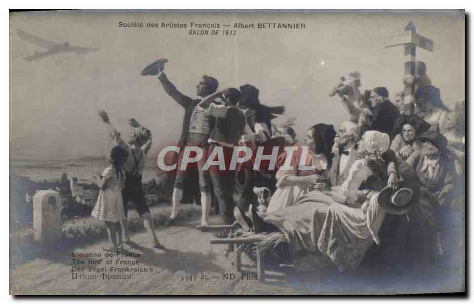 CPA Societe des Artistes Franoais Albert Bettannier Salon de 1912 L'oiseau de France 