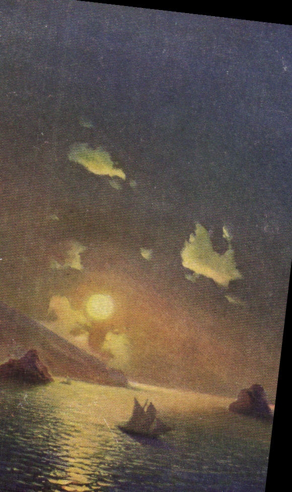 CPA Atvazowsky Gourzouf la nuit