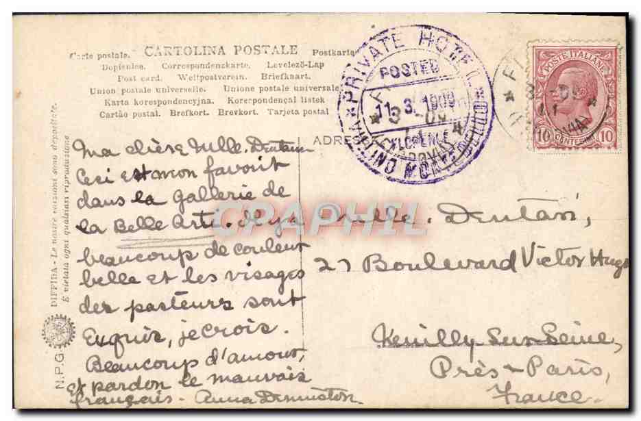 CPA Firenze L'adorazione — Verso