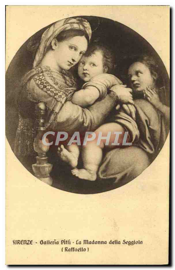 CPA Firenze Galleria Pitti La Madonna Della Seggiola Raffaello