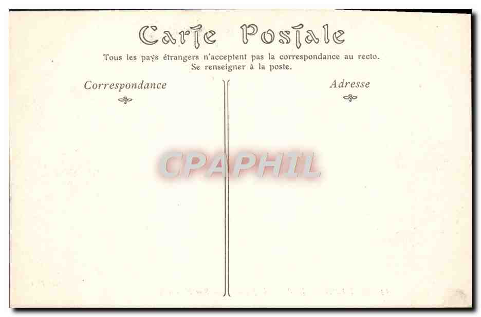 CPA Tours Le Palais De Justice et la rue Nationale — Rückseite