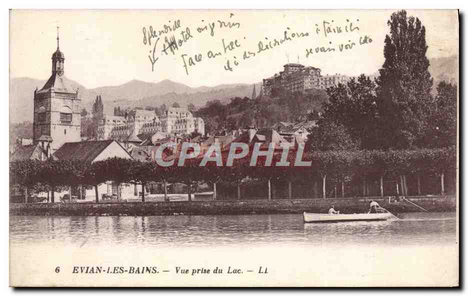 CPA Evian les Bains Vue Prise du Lac