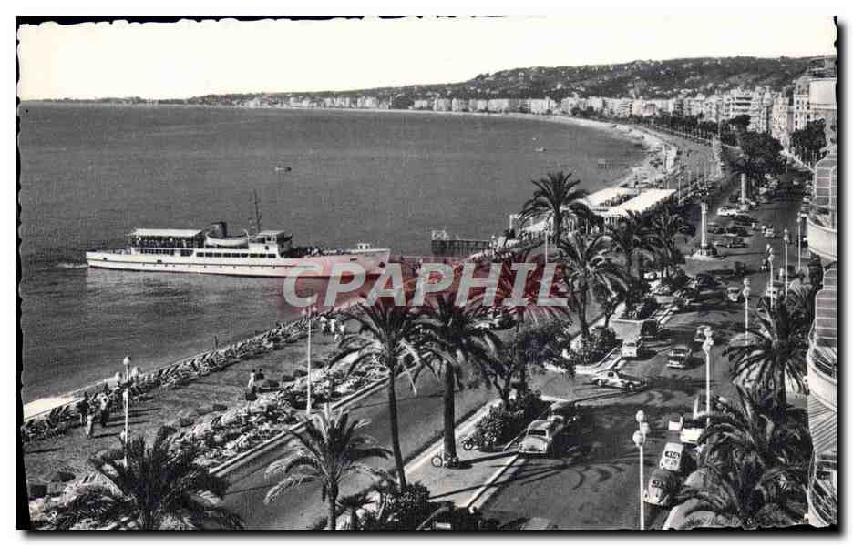 CPA Nice La Promenade des Anglais Bateau