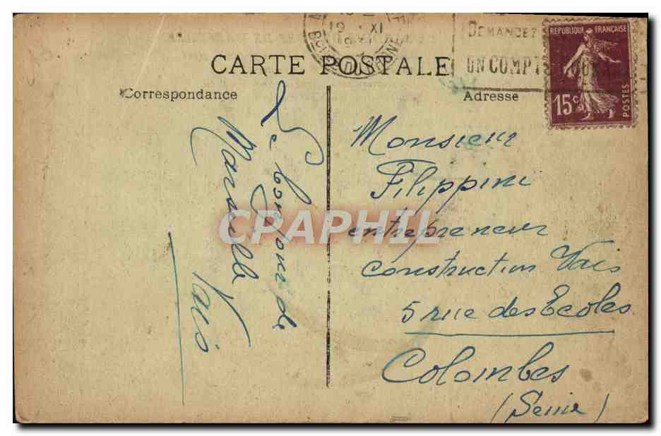 CPA La Sardine Du Port De Marseille — Rückseite