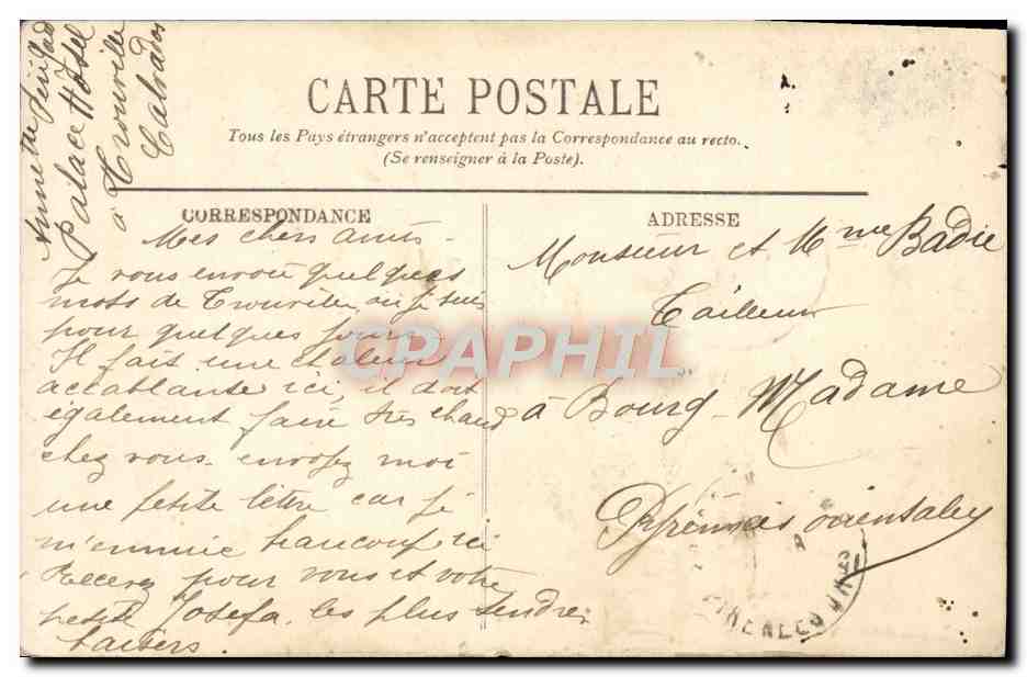 CPA Trouville La Rue de Paris — Rückseite