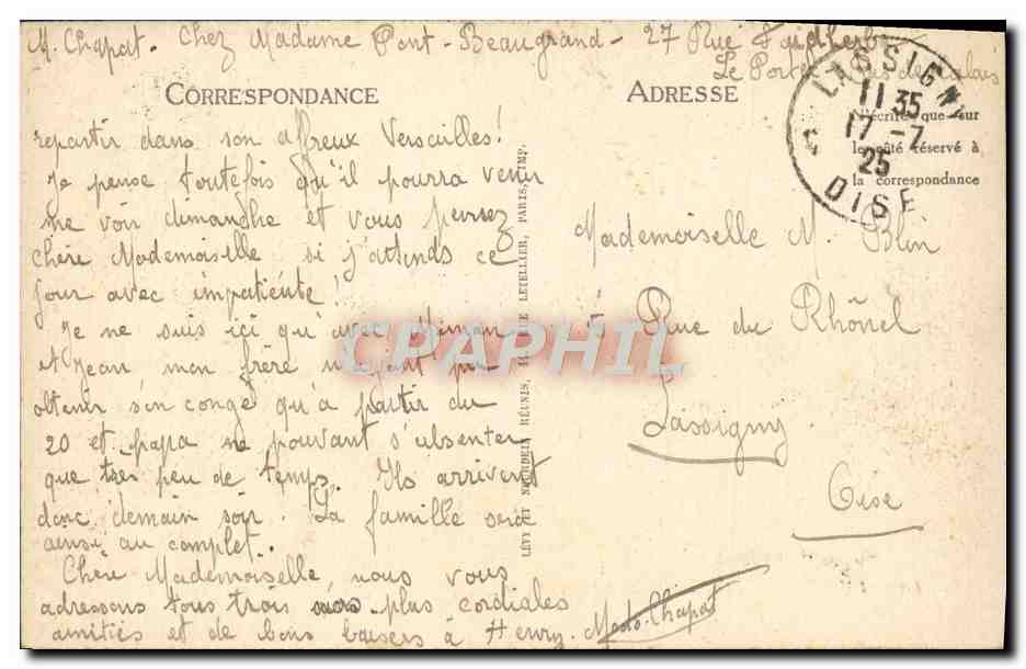 CPA Le Portel Le Fort de L'Heurt — Rückseite