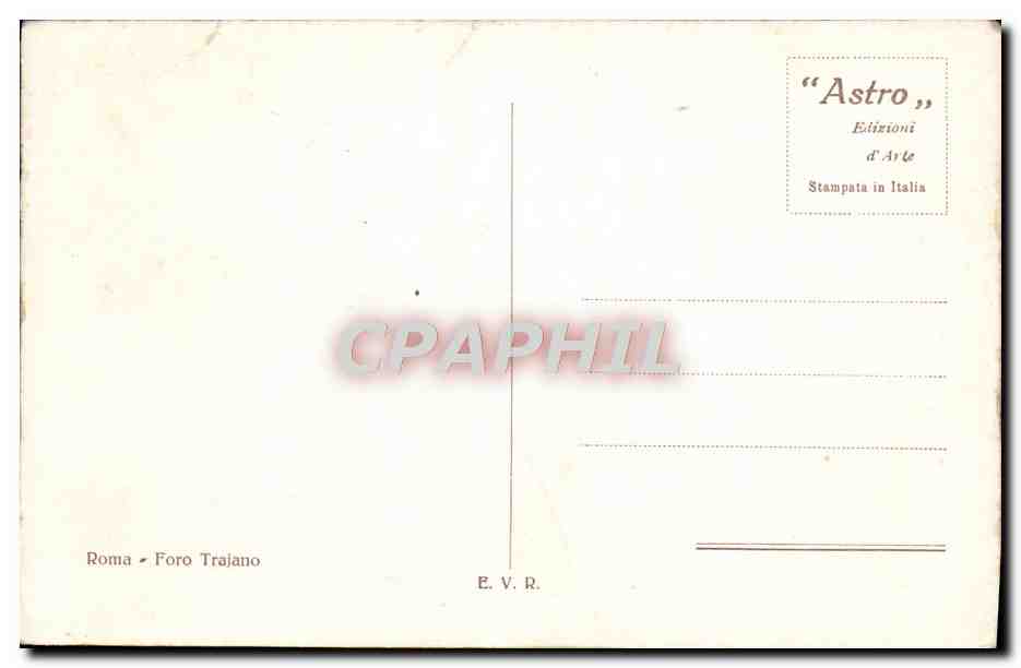 CPA Roma Foro Traiano — Rückseite