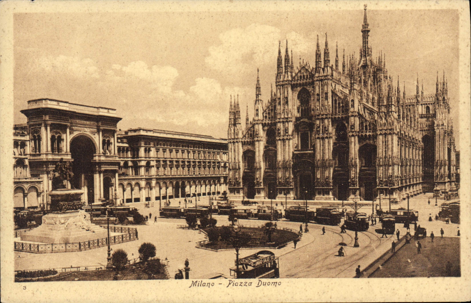 CPA Milano Piazza Duomo Tramway