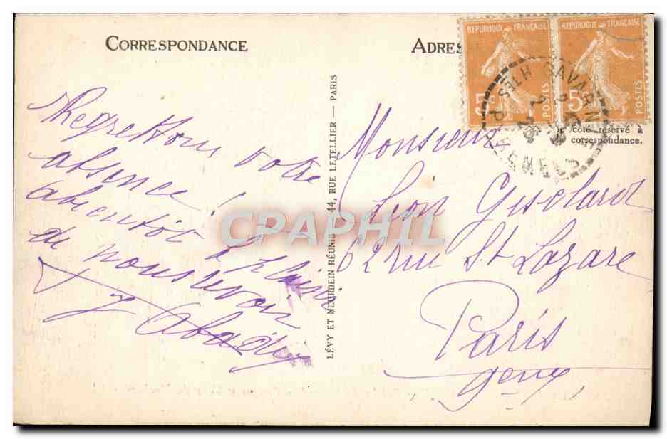 CPA Cirque De Gavarnie Breche De Roland Casque et tour du Marbore  — Verso